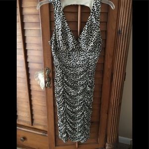Animal print evening dress